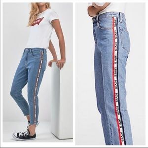 LEVIS 721 HIGH RISE SEQUIN SKINNY JEANS AMERICAN FLAG COLORS 4th OF JULY